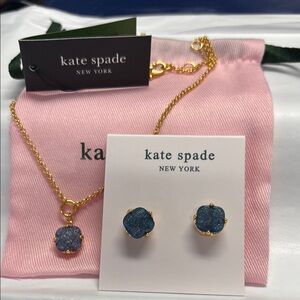 Kate Spade Blue and Gold Jewelry Set KS-74
